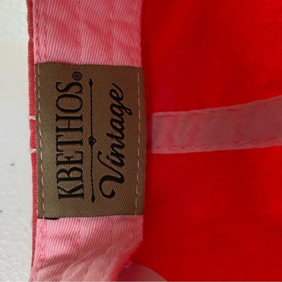 KBethos Vintage Distressed “Talk Southern To Me Embroidered Patch Coral Pink Hat - Picture 6 of 7